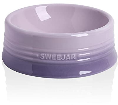 SWEEJAR Gradient Hundenapf, Keramik Hundenapf für große Hunde und große Katze, Porzellan Pet Bowl für Futter und Wasser, 32 oz (Farbverlauf lila)