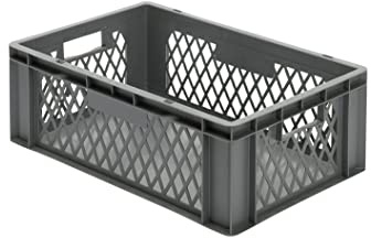 der ROLLENDE SHOP - Euro-Stapelbehälter 600x400x210 mm durchbrochen grau