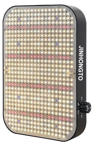 JINHONGTO 65 Watt LED Grow Lampe Dimmbar, Pflanzenlampe LED Vollspektrum, Daisy Chain Funktion, Leiser eingebauter Lüfter