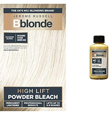 Jerome Russell Bblonde High Lift Powder Bleach & Jerome Russell Bblonde Maximum Lift Cream Peroxide 40 Vol