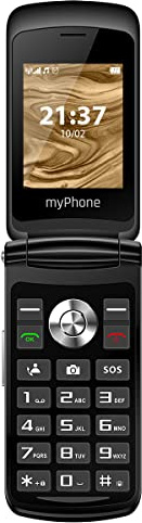 MP myPhone Waltz Seniorenhandy ohne Vertrag, 2.4 Display, klappbar, Klapphandy Mobiltelefon, große Tasten, 800mAh Akku, 2G, Dual-SIM, Kamera, Schwartz