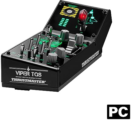 Thrustmaster Viper - Beleuchtetes Metall-Bedienfeld für PC | U.S.-Air-Force-Lizenz, 43 Tasten (11 virtuell), Trimmrad, Fahrwerkshebel, MODE- & PGRM-Wahlschalter