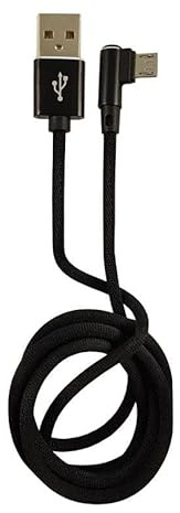 LC-Power - Câble USB (M) zu Micro-USB Type B (M) gewinkelt - 2 A - 1 m - Marque noire