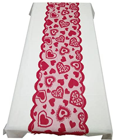 Hohle Tischdecke Valentinstag Tischläufer Sticktischläufer Banketttischläufer Deko-Accessoire Für Den Hochzeitstisch Hohle Liebestischdecke Tischdecke Aus Spitze Herz Tortenspitze