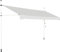 COSTWAY Store Banne Manuel Rétractable de 2 x 1,25M avec Manivelle Hauteur Réglable 200-300CM, Auvent de Terrasse en Aluminium Tissu Oxford Imperméable Anti UV, pour Blacon et Porte (Beige)