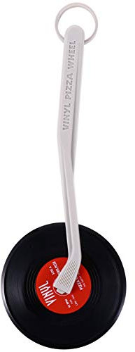 TOPBATHY Vintage Vinyl Record Pizza Cutter Serpentini-scheibe Mit Langem Anti-rutschgriff Scharfes Pizza-rädchen Für Kreative Küchen Leicht Tragbar Vielseitig Für Zuhause Und Zubehör-pizzah