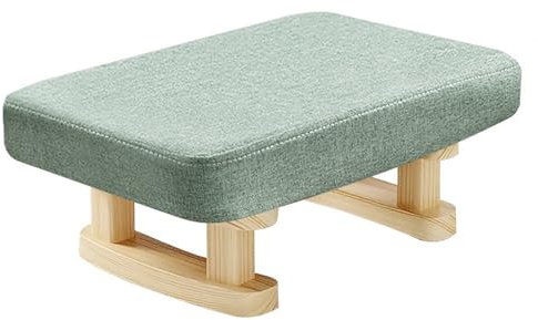 Vinbcorw Rechteckiger Fußhocker Sitzhocker, Hocker aus Holz, Stapelhocker aus Holz mit Antirutschmatte, gepolstertem Wechselschuhhocker, für Wohnzimmer, Flur, Büro,A3