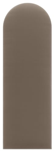 DecoNest Wandkissen, Wandpolsterung, Wanddekoration, ovales Bettkopfteil, 3D-gepolstertes Wandpaneel 20 x 100 cm Beige