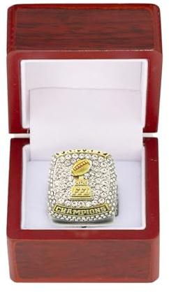 HYKJSHED 2020 Fantasy Football Ring Meisterschaftsring Meisterschaftstrophäe Geschenkbox Ring Displaybox(9)