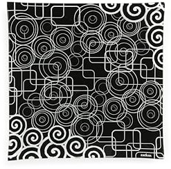 Excelsa Magic Black Piatto/Vassoio, Vetro, 30x30 cm, Multicolore