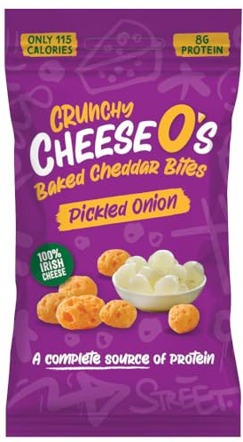 CheeseO's Puffkäsenuggets - Pickled Onion 10 Beutel à 20g - Ketosnacks - Perfekt für Aperio-Reich an Proteinen -kohlenhydratarm - Keto-/Keto-Diät - Glutenfrei
