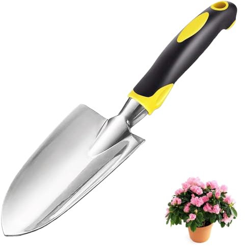 Blumenkelle, Gartenschaufel Hand, Blumenkelle Pflanzkelle, Blumenkelle Edelstahl, Pflanzschaufel Gardena, zum Pflanzen, Umpflanzen, Jäten, Bewegen und Einebnen von Erde