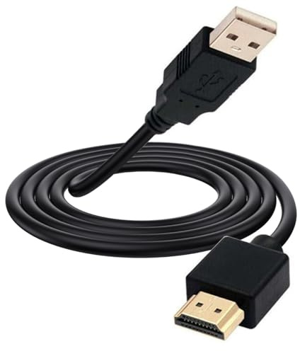 HUHANGGod Cable de carga USB a HDMI, adaptador de cable convertidor de USB 2.0 tipo A a HDMI (solo para cargar) (1.5 metros/5 pies)