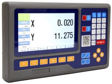 Bilancia lineare digitale accurata Contatore di visualizzazione digitale LCD DRO a 2/3 assi for torni e fresatrici per Fresatrici Torni,Accessori di Montaggio(2 axis DRO)