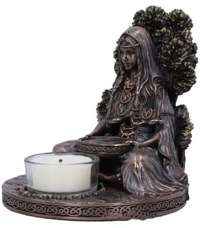 KUKUUU Kerzenständer, keltische Göttin, Figur, Skulptur, Statue, Ornamente, Heim-Desktop-Dekoration
