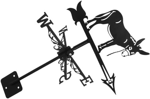 Happyyami Weathervane Décoratif Âne Indicateur De Direction du Vent pour Toit Jardin Et Cour Outil De Décoration Élégant Et Pratique