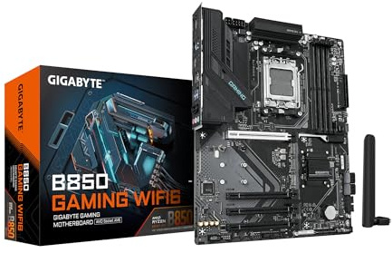 GIGABYTE B850 Gaming WIFI6 AMD AM5 LGA 1718 Motherboard, ATX, DDR5, 3X M.2, PCIe 5.0, USB-C, WIFI6E, 1GbE LAN, EZ-Latch, 5-Year Warranty