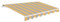 Toldo Retráctil Exterior 400x250cm Gris y Amarillo Poliéster – Lona Protección Solar UV - Estructura de Aluminio – Inclinación Regulable – Manivela Incluida – Manual Enrollable Terraza Jardín