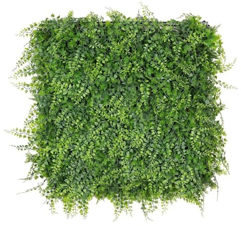 Decor Space Siepe artificiale per parete sempreverde verticale Felce da intero ed esterno 100 x 100 cm