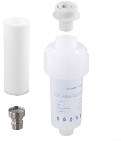 Fauhapyway Sistema di depurazione dell'acqua pre-filtro da 5 pollici con cartuccia in cotone PP per lavatrice bagno doccia WC lavandino rubinetto ruggine sedimenti