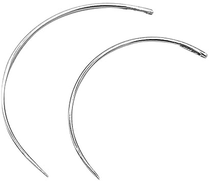 Anneome 50piezas Agujas Curvadas Tipo c Para Coser De Metal Pulido Para Proyectos De Costura Manual y Reparación De Toldos