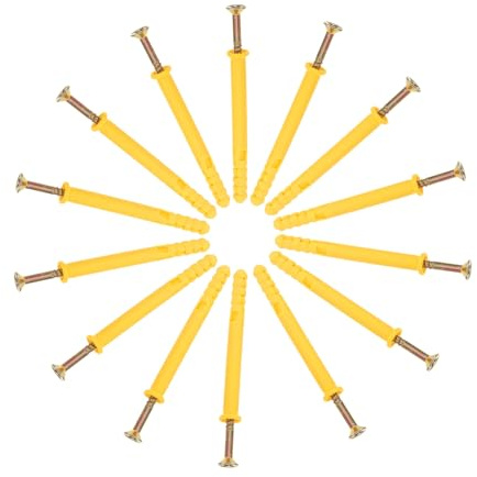 SEWACC Kit de 20 Anclajes y Tornillos para Paneles de Yeso, Anclajes de Pared de Plástico, Tornillos Autorroscantes, Fijación Segura, Instalación Rápida, Bricolaje y Construcción
