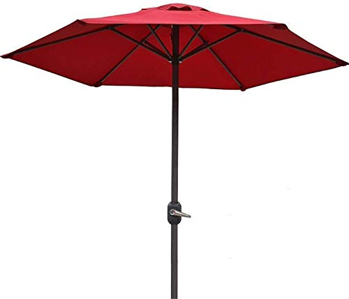 ZJFHEYUO Parasols de Jardin d'extérieur, Parasol de Table d'extérieur de 6 Pieds avec manivelle, Parasol de marché à 6 Baleines en Fer pour Piscine, Plage, Jardin, Restaurant sans