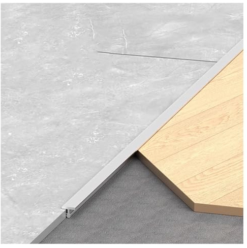 Profilé De Transition En Aluminium Profilées En T, Barre De Seuil Pour Sol Stratifié, Lot De 3, Bande Décorative De 100 Cm Pour Sol De Porte(Silver,10mm/0.39in)