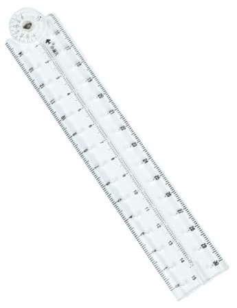 Regla plegable transparente flexible de dibujo en centímetros de escala de 0 a 30 cm para medición de dibujo