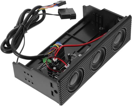 LOORGVEL Altoparlante Nero Surround Frontale Stereo per Pannello PC | Abs Componenti Elettronici e Magnete Suono Delicato Installazione Semplice e Resistente ai Graffi