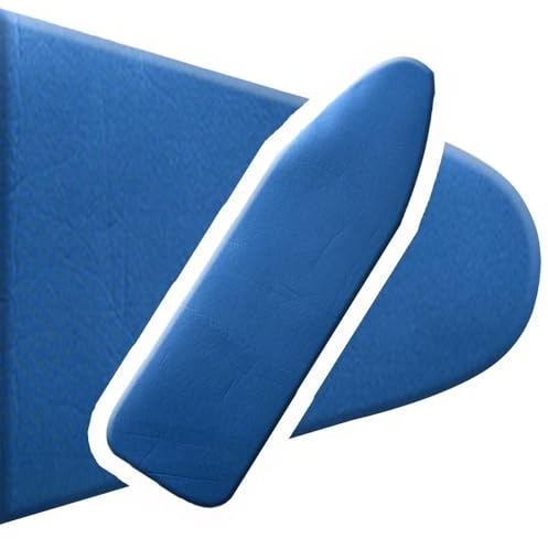 OPOLDBDMAC Piccolo Copriasse da Stiro 70x32 70x35 Copriasse di Ricambio Facile da Cambiare, Imbottitura per ASSE da Stiro in Cotone per Casa, Copriasse per Mini Tavolo da Stiro(Blue,135x56cm/53x22in)
