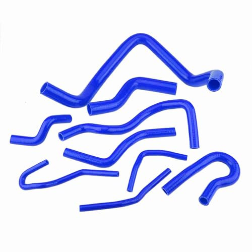 Manguitos de Radiador de Silicona Azul 9 Piezas para D15 D16 SOHC EG/EK 1992-2000 - Alta Resistencia Térmica y Durabilidad, Sustitución Directa para Vehículos (Azul)