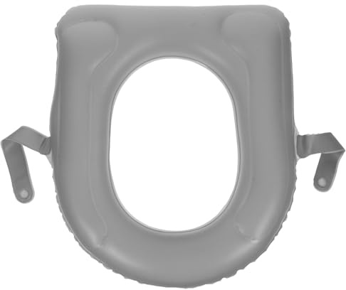 Aufblasbarer Toilettensitz mit Saugnäpfen aus Pvc für Senioren | Anti Rutsch, Schnell Aufblasbar und Entleerbar, für Zuhause und Camping, Leicht zu Reinigen
