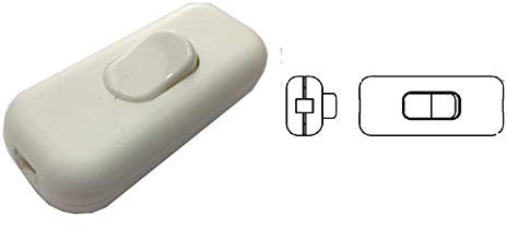 PULSANTE UNIPOLARE INTERRUTTORE A PERETTA TERMINALE BIANCO 230V 2A ABAT JOUR