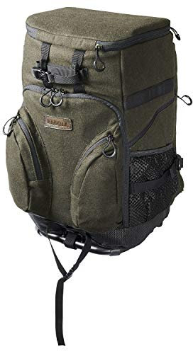 Härkila leiser Rucksackstuhl für die Jagd +150kg Metso mit YKK® - Wasserdichter Jagd- und Angelrucksack 25l robust - Sitzrucksack stabil bis 200kg belastbar