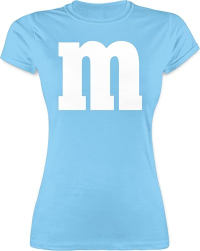 Shirtracer - Shirt Damen - & Fasching - M Aufdruck Karneval I M&M Schokolinse I MM Fastnacht I Fasnacht I Fasnet
