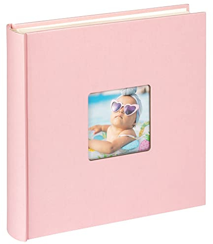 walther design Fotoalbum rosa 30 x 30 cm mit Cover-Ausstanzung, Fun FA-208-BR