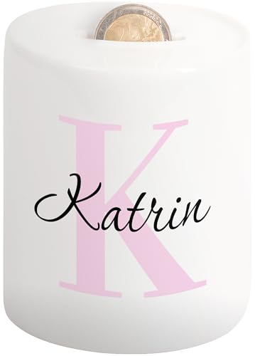True Statements Spardose mit Namen personalisiert – Keramik Sparbüchse für Kinder, Mädchen, Jungen & Erwachsene – Geschenk zum Geburtstag, Weihnachten