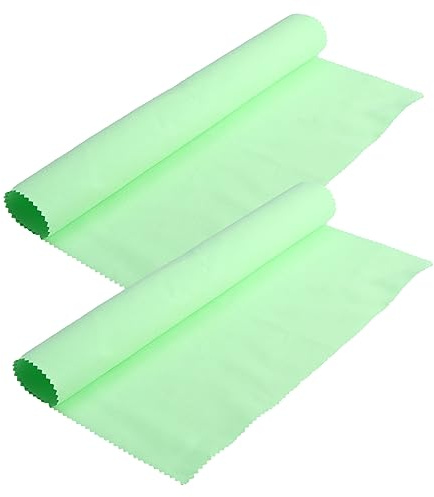 SEWOART 2pcs Silver Polishing Cloth Double-sided Jewelry Cleaning Cloths Miracle Cleaning for Silver Cleaner Random Color