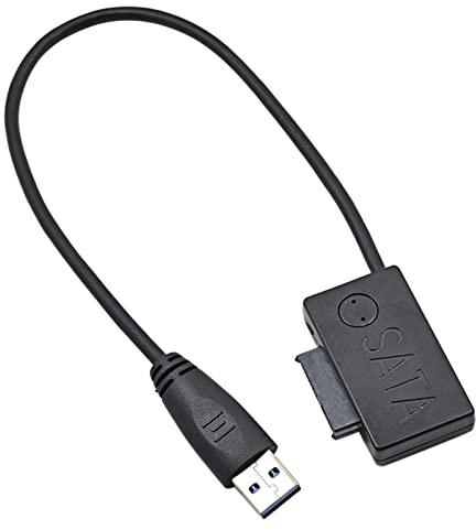 KLVN 5Gbps USB 3.0 a 6 + 7 13Pin Slim SATA Cable Slimline con LED Indicador para portátil IMPAR Bahía óptica para HDD Adaptador de Caddie