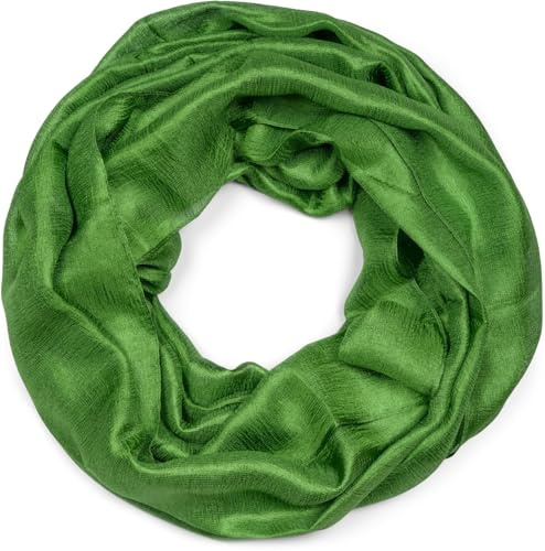 styleBREAKER Damen Loop Schal Unifarben Viskose 70x85cm | Seidige Haptik. fließendes Material. 2-3 mal wickelbar. Rundschal. pflegeleicht. leichte Qualität. modisches Tuch.