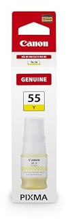 Canon GI-55Y Original Tintenflasche Gelb (6291C001AA) – Bis zu 3.000 Seiten, kompatibel mit Canon Maxify GX1050, GX2050 – Hochwertige Nachfüll-Tinte für MegaTank Drucker