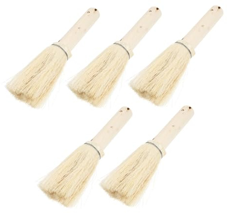 SEWOART 5pcs Coconut Fibre Pot Brush Long Handle Non Stick Pot Dishwashing for Home Kitchen Cleaning