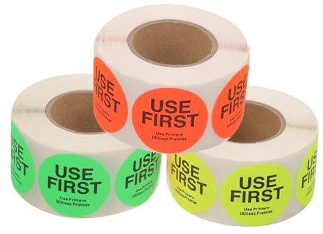 Beschichtetem Papier Inventaretiketten zum Markieren 3 Rollen