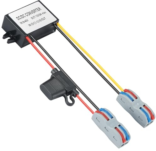 MZHOU 12V/24V to 12V Voltage Regulator Converter, 12V 3A DC-DC Converter, IP67 Waterproof Power Buck Module for Radios, Electric Scooter Lighting Projects, etc.