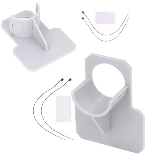 2er-Pack Schwimmbad-Rohrhalter, Pool-Schlauchhalter oberirdische Pool-Schlauchhalterungen, Pool-Schlauchhalterung mit Kabelbinder und Klebeband (Grau)
