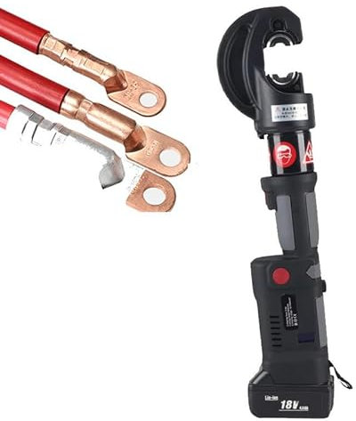 WEIMILOR Strumento di crimpatura per terminali elettrici Idraulici elettrici da 6 tonnellate, Kit di Strumenti di crimpatura Ricaricabili con 12 matrici