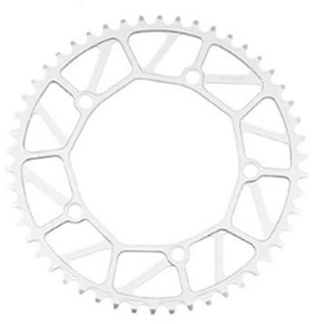 DONGLING Kettenblatt Faltrad Zahn Kettenblatt Positiv Negativ Zahn 46/48/50/52/56/58T Kettenblatt BMX Fahrrad Bunte Kurbelgarnitur 130BCD Kettenblatt 38 ZäHne(54T Silver)
