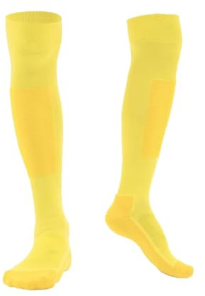 KXJPIZIYB Bunte Fechtsocken Fechtausrüstung Sicherheitsleggings Bequeme Hochelastische Unisex-Wettkampfsocken für Degen, Säbel und Florett(Yellow,Large)