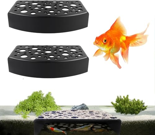 CENELO Shrimp Hides Cave for Aquarium - 2Pcs Shrimp Breed Fish Hideout Underground Tunnel for Aquarium Cave, Black
